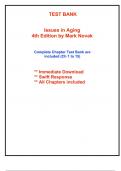 Test Bank for Issues in Aging, 4th Edition Novak (All Chapters included)