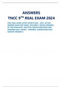 ANSWERS TNCC 9 TH REAL EXAM 2024 TNCC REAL EXAM DALTON