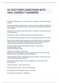 IAI TEST PREP QUESTIONS WITH 100% CORRECT ANSWERS.
