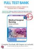 Test Bank For Medical Surgical Nursing 5th Edition By Holly K. Stromberg  9780323810210 Chapter 1-49  All Chapters with Answers and Rationals
