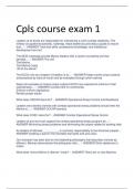 LATEST Cpls course exam 1
