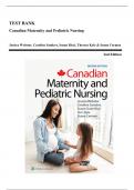 Test Bank - Canadian Maternity and Pediatric Nursing, 2nd Edition (Webster, 2020), Chapter 1-51 | All Chapters