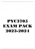 PYC3705 EXAM PACK 2023-2024 COMPLETE WITH ALL THE ANSWERS 