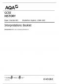 AQA GCSE HISTORY Paper 2 Section B/C: Elizabethan England, c1568–1603 Interpretations Booklet