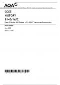 AQA GCSE HISTORY 8145/1A/C Paper 1 Section A/C: Russia, 1894–1945: Tsardom and communism Mark scheme June 2023 Version: 1.0 Final ACTUAL PAPER
