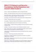 WGU C172 Network and Security – Foundations Verified Questions and Answers 2024 Graded A