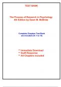Test Bank for The Process of Research in Psychology, 4th Edition McBride  (All Chapters included)