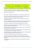 Vanmeter Microbiology For Healthcare Professional Third Edition Chapter 1 Exam || Questions & Answers (Rated A+)