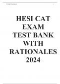 HESI Computerized Adaptive Testing(CAT) Test Bank 2024