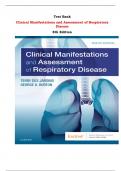 Test Bank For Clinical Manifestations and Assessment of Respiratory Disease  8th Edition By Terry Des Jardins, George G. Burton |All Chapters,  Year-2023/2024|