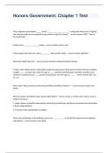 Honors Government Chapter 1 Test Question and answers rated A+ 2023/2024