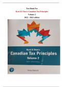 Test Bank For Byrd & Chen's Canadian Tax Principles Volume 2 2022 - 2023/2024 edition By Gary Donell Byrd & Chen |All Chapters,  Year-2023/2024|