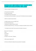 IB BIOLOGY MIDTERM STUDY GUIDE WITH COMPLETE SOLUTIONS 100% 2024