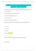 VTNE Practice Test B Questions and Answers 100% Correct
