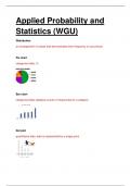 WGU C955 APPLIED PROBABILITY AND STATISTICS. QUESTIONS AND ANSWERS.