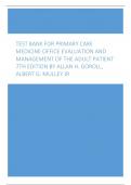 Test Bank For Primary Care Medicine Office Evaluation and Management of the Adult Patient 7th Edition by Allan H. Goroll, Albert G. Mulley Jr