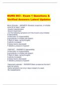 NURS 663 - Exam 1 Questions & Verified Answers Latest Updates