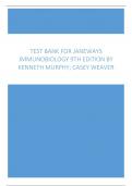 Test bank for Janeways Immunobiology 9th Edition by Kenneth Murphy Casey Weaver