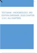 Test Bank - Microbiology, 3rd Edition (Wessner, 2020) Chapter 1-24