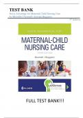 Test Bank for Davis Advantage for Maternal Child Nursing Care 3rd Edition Scannell||All Chapter 1 - 33||ISBN NO:10,171964098X||ISBN NO:13,978-1719640985||Complete Guide A+
