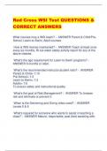 Red Cross WSI Test QUESTIONS &  CORRECT ANSWERs