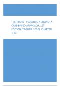 Test Bank - Pediatric Nursing, A Case-Based Approach, 1st Edition (Tagher, 2020), Chapter 1-34