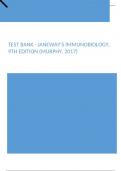 Test Bank - Janeway's Immunobiology, 9th Edition (Murphy, 2017)