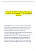  CompTIA A+ 1101 CertMaster Practice 2 questions and answers 100% guaranteed success.