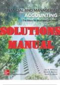 SOLUTIONS MANUAL for Financial & Managerial Accounting; The Basis for Business Decisions. 20th Edition by Jan Williams, Mark Bettner and Kevin Smith. I 