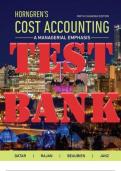Horngren's Cost Accounting A Managerial Emphasis, Ninth Canadian Edition Test Bank