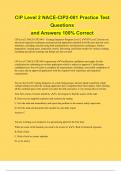 CIP Level 2 NACE-CIP2-001 Practice Test Questions and Answers 100% Correct