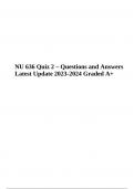 NU 636 Final Exam Questions and Answers Latest Update 2024 (Graded A+)