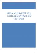 MEDICAL SURGICAL 9TH  EDITION IGNATAVICIUS  TESTBANK
