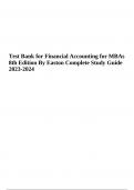 Test Bank for Financial Accounting for MBAs 8th Edition By Easton Complete All Chapters 2024