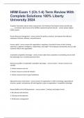 HRM Exam 1 (Ch.1-4) Term Review With Complete Solutions 100% Liberty University 2024