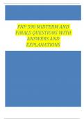 FNP 590 MIDTERM AND  FINALS QUESTIONS WITH  ANSWERS AND  EXPLANATIONS