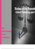 Critical victimology And Zemiology