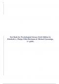 Test Bank for Psychological Science Sixth Edition by Elizabeth A. Phelps, Elliot Berkman & Michael Gazzaniga, A+ guide.