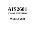 AIS2601 EXAM REVISION Week 6 (Classification Answers) 2024