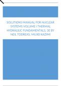 Solutions Manual for Nuclear Systems Volume I Thermal Hydraulic Fundamentals, 3e by Neil Todreas, Mujid Kazimi
