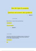 Phil 201 Quiz 8 complete questions and answers docs graded A+ 2024