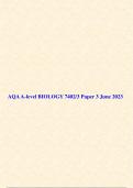 AQA A-level BIOLOGY 7402/3 Paper 3 June 2023 