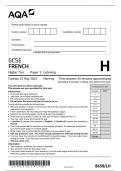 GCSE AQA May 2023 Higher French Paper 1 Listening With Transcript