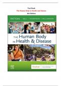 The Human Body in Health and Disease 8th Edition Test Bank By Kevin T. Patton, Frank Bell,  Terry Thompson, Peggie Williamson| Chapter 1 – 25, Latest - 2024|