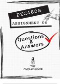 PYC4808 ASSIGNMENT SOLUTIONS