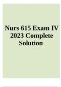 MARYVILLE NURS 615 PHARM Exam IV Questions With Answers Latest 2024 (GRADED)