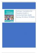 Chapter 01: Community- and Prevention-Oriented Practice to Improve Population Health Stanhope: Foundations for Population Health in Community/Public Health Nursing, 5th Edition MULTIPLE CHOIC