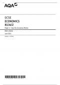 GCSE AQA May 2023 Economics Paper 1 + Paper 2 Mark Schemes