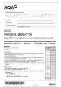 GCSE AQA May 2023 Physical Education Paper 1