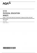 GCSE AQA May 2023 Physical Education Paper 1 Including Mark Scheme